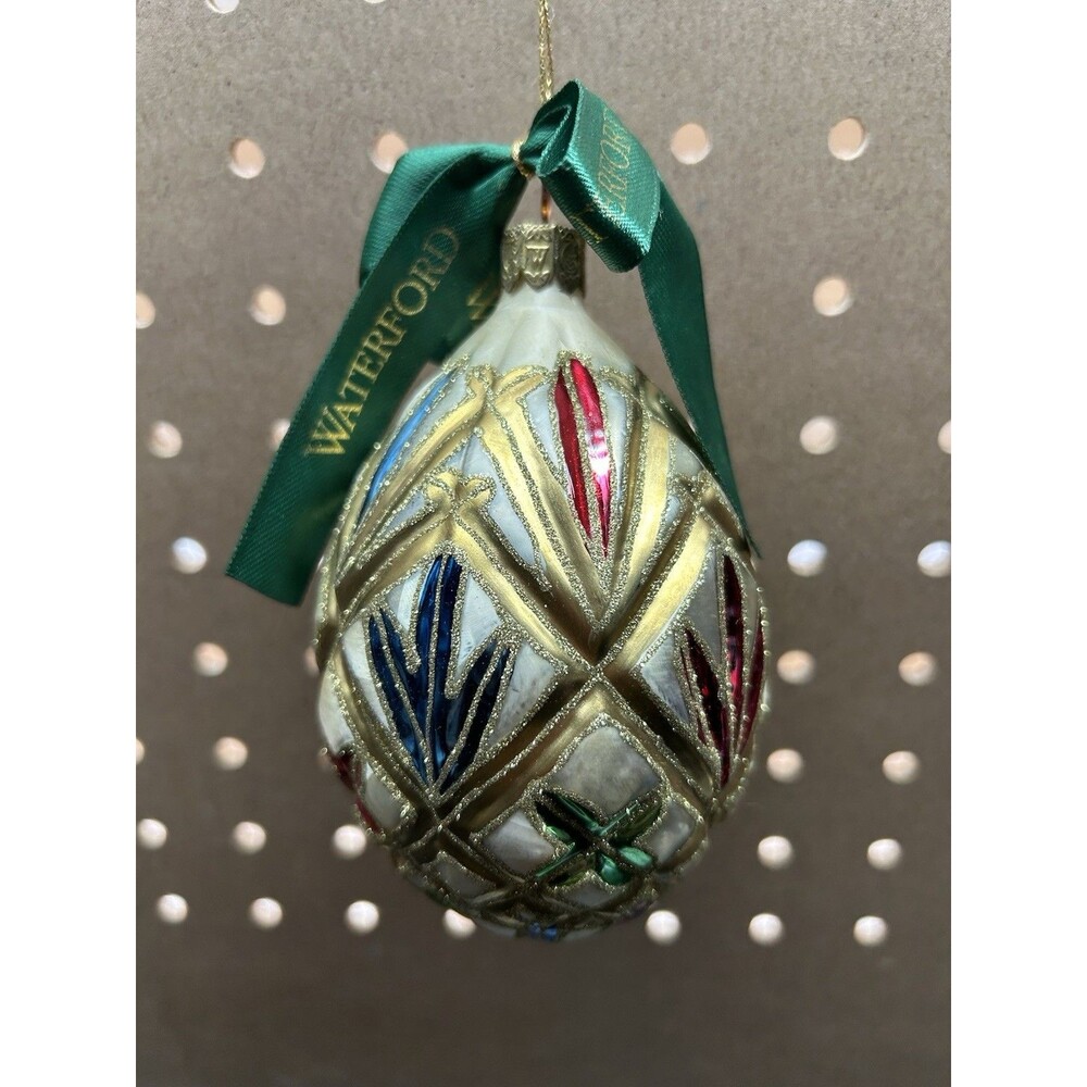 Waterford Lismore Egg 1998 Holiday Heirlooms Christmas Ornament Vintage 103579